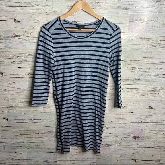 J crew blue  striped long sleeve dress size xs - Picture 1 of 9